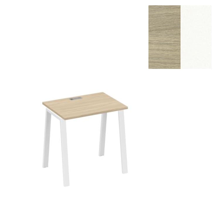 Стол письменный Юнитекс А4 на металлокаркасе TRE А4 Б3 001 ДК (80x60x75) дуб скандинавский/металлокаркас белый