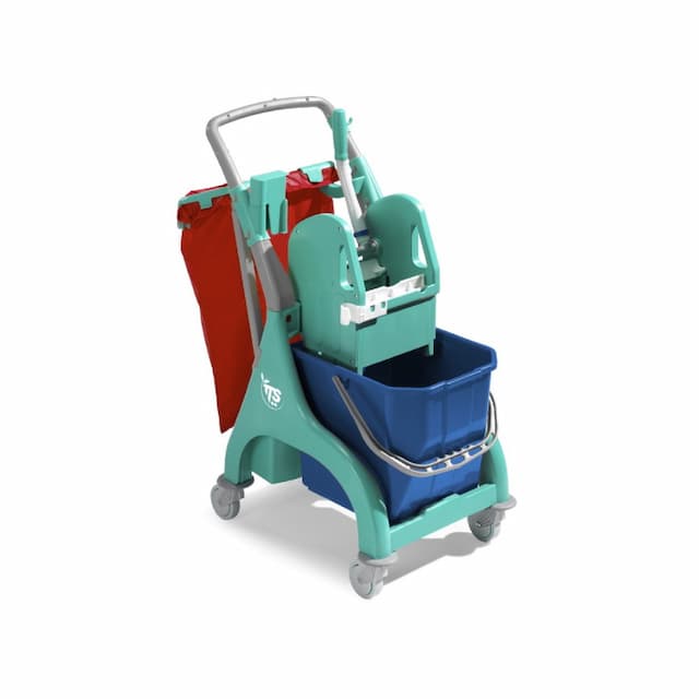 Тележка TTS Nick Plus10 (1x25 л), пластик, с держателем для мешка 50л и отжимом Tec