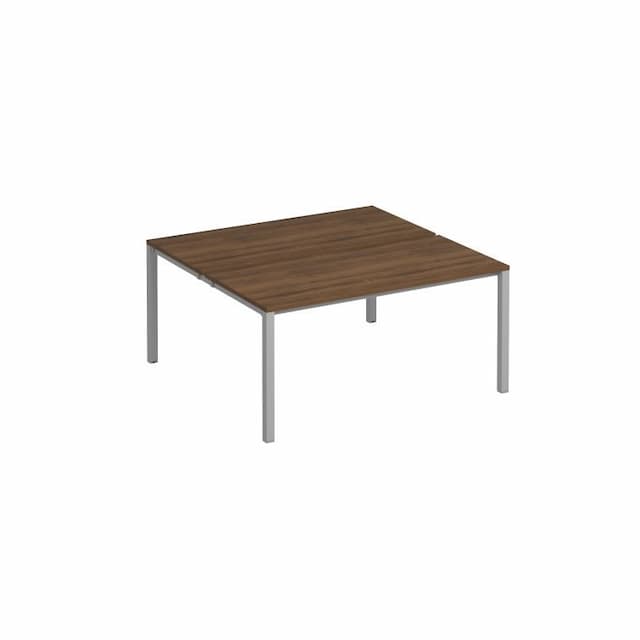 Рабочая станция на металлокаркасе Юнитекс Комфорт КФ К.С1 1146 ОФ (2х160) (160x154x75) французский орех / серый