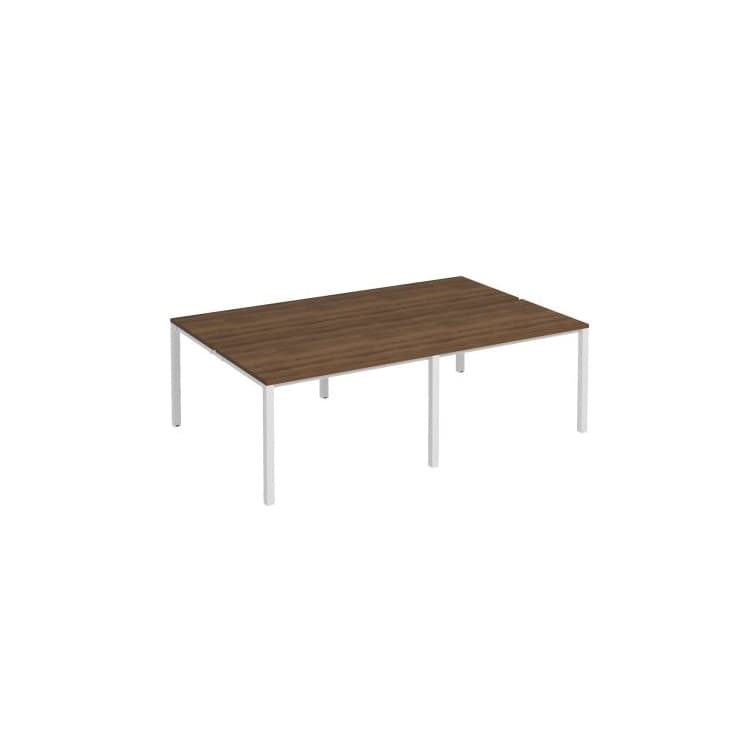 Рабочая станция на металлокаркасе Юнитекс Комфорт КФ К.Б1 1144-2 ОФ (4х120) (240x154x75) французский орех / белый