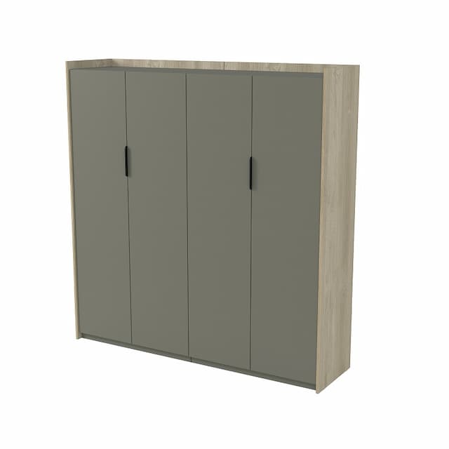 Шкаф высокий комбинированный двусоставный Алсав MAGNETIC 15ШДC.1808 (1768х460х1828) okwood/terra