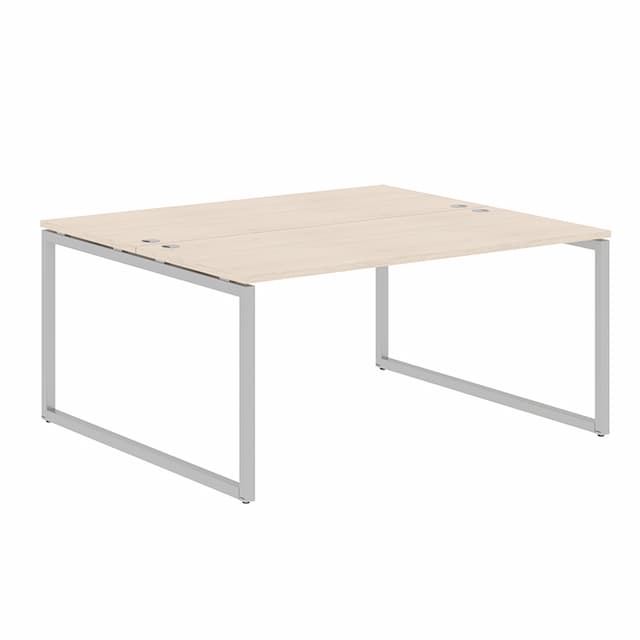 Стол 2-х местный Skyland XQWST 1614 бук тиара/алюминий 1600х1406х750