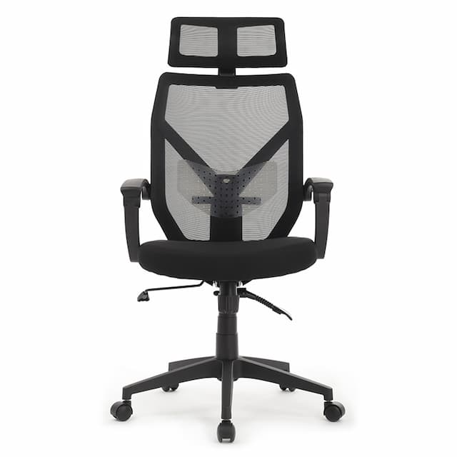 Кресло Riva Chair Oliver W-203AC чёрный пластик/чёрная сетка