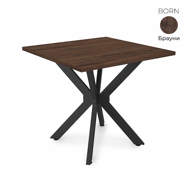 Стол обеденный квадратный Алсав 21BORN-K.800 Brauni