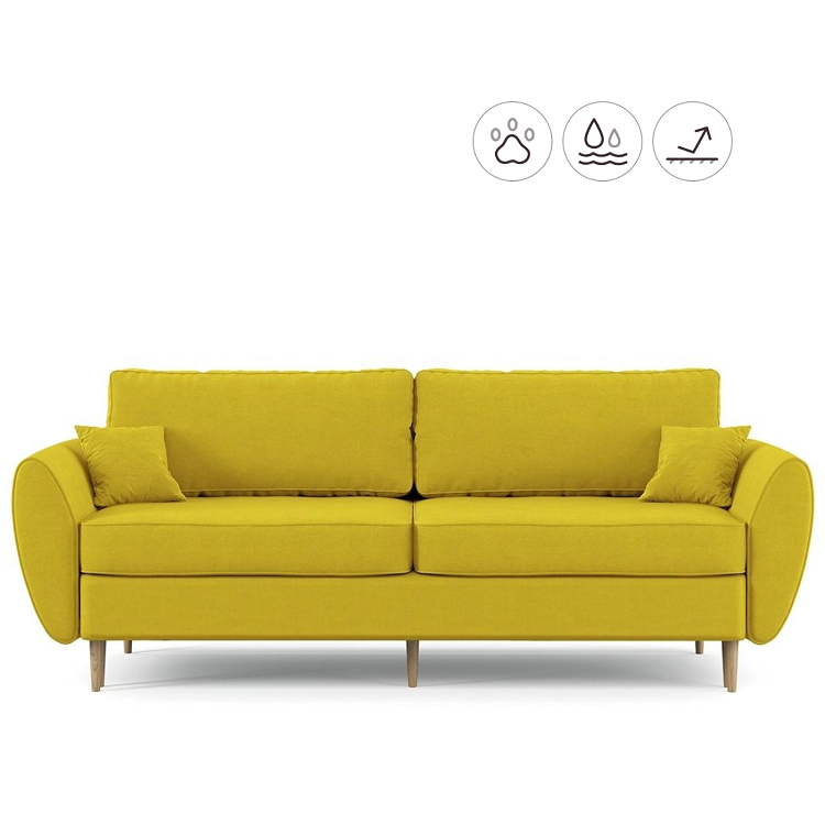 Диван Мастерфабрик Баако Saga yellow ткань рогожка