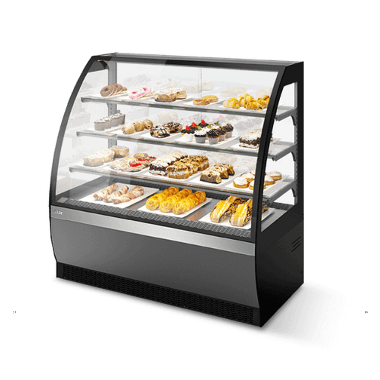 Витрина кондитерская Chilz Vete 90 ВК198 (серый матовый/шлифованная нержавейка)