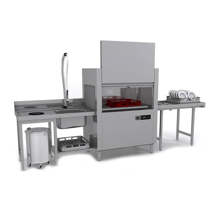 Машина посудомоечная Apach ARC100 (T101) ТУННЕЛЬНАЯ ДОЗ+CW+СУШ Л/П