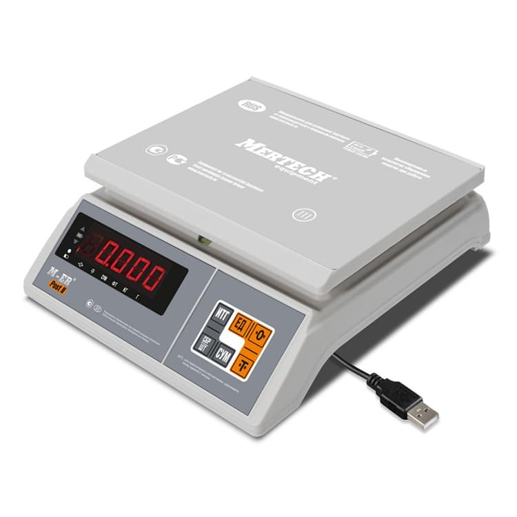 Фасовочные настольные весы MERTECH M-ER 326 AFU-6.01 "Post II" LED USB-COM