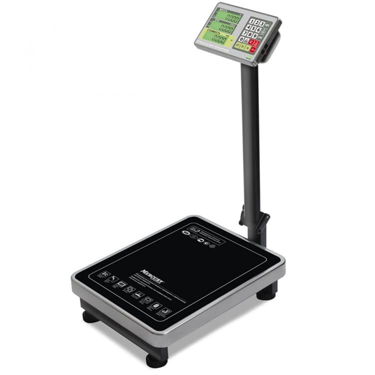 Торговые напольные весы MERTECH M-ER 335 ACP-300.50 "TURTLE" с расчетом стоимости товара LCD