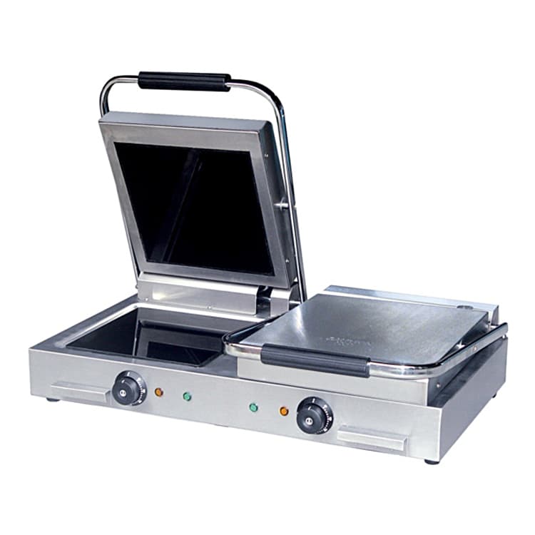 Гриль пресс двухсекционный с верхними и нижними плоскими стеклокерамическими пластинами Kocateq FC2